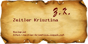 Zeitler Krisztina névjegykártya